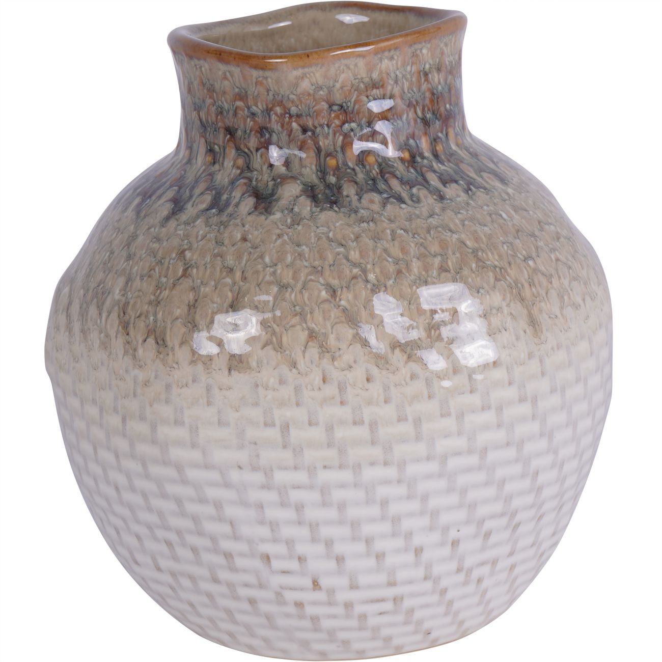 Ceramic Woven Ombre Vase | Small